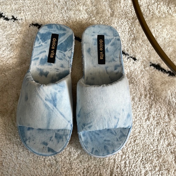 Dolce Vita Shoes - 20. Dolce Vita Puff Denim Slide | Size 9